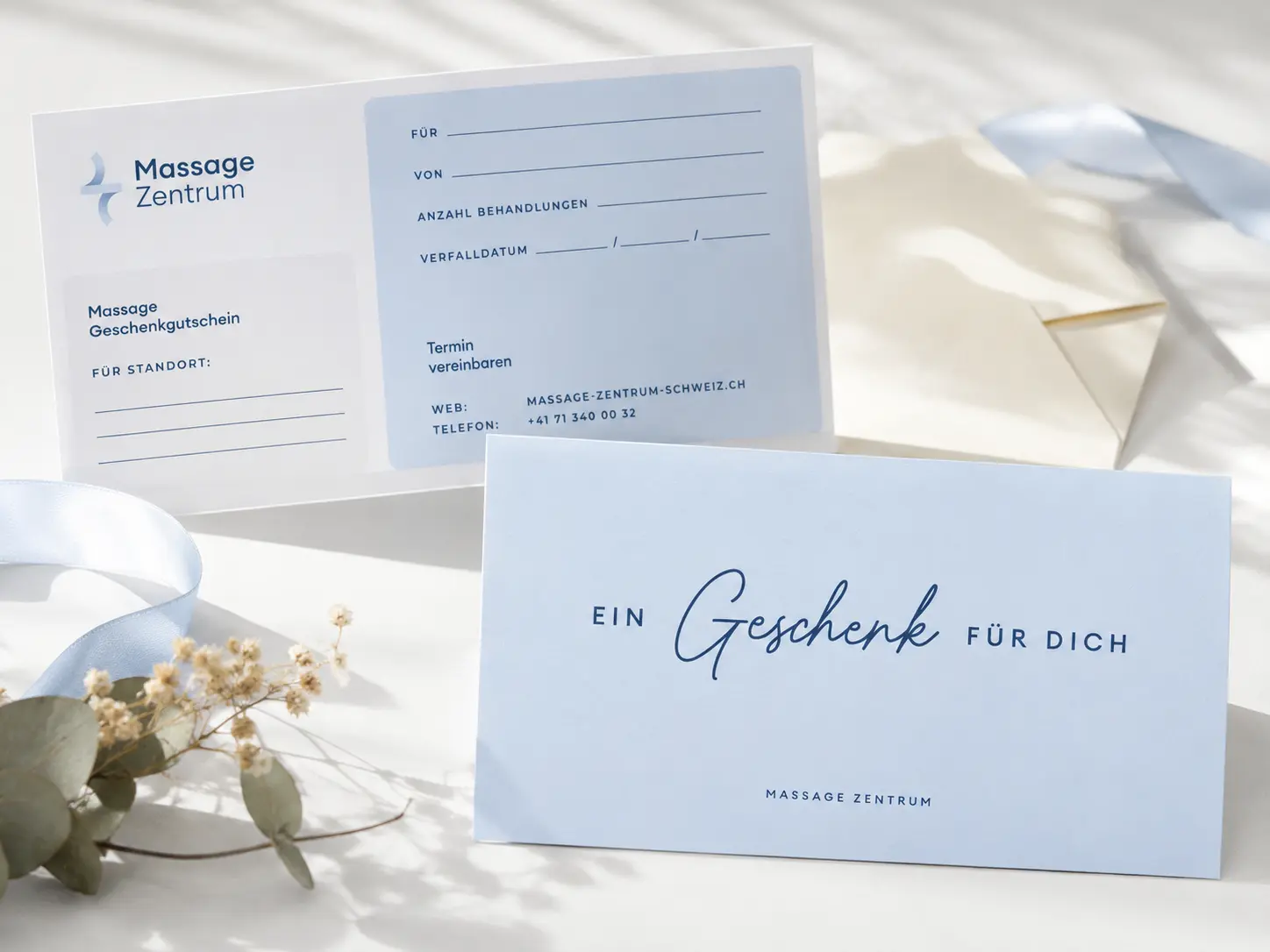 Massage-Gutschein für eine Behandlung im Massage Zentrum Fislisbach